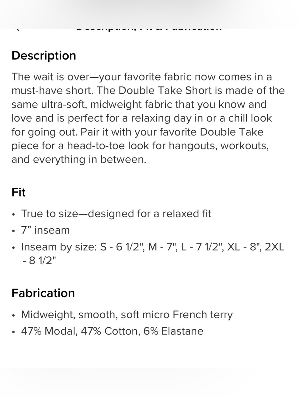 ALO Yoga Men’s “Double Take” Short 7”
Inseam (M) *BESTSELLER* - Picture 6 of 10